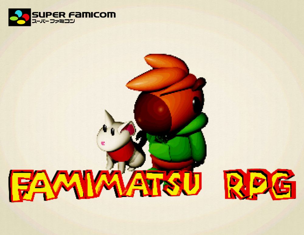 Famimatsu's capysona in the style of Super Mario RPG