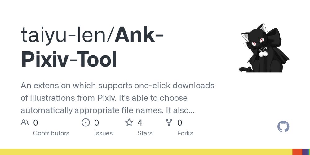 GitHub - taiyu-len/Ank-Pixiv-Tool: An extension which supports one-click downloads of illustrations from Pixiv. It's able to choose automatically appropriate file names. It also supports full screen view of large illustrations on medium-sized screens.