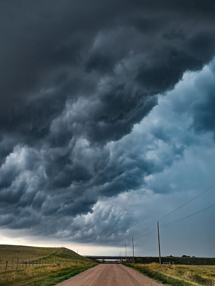 Storm and road