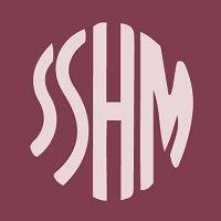 The logo for the Society for the Social History of Medicine - a purple background with the central design of letters SSHM a lighter shade of purple.