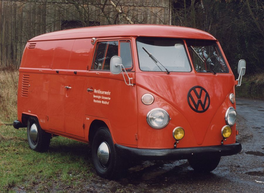 German ex-firetruck, VW transporter with split screen.