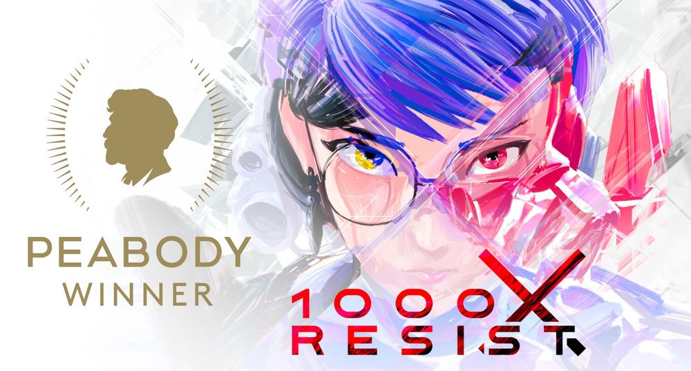 1000xRESIST is the winner of a Peabody Award. The 1000xRESIST Key Art with the Peabody logo.