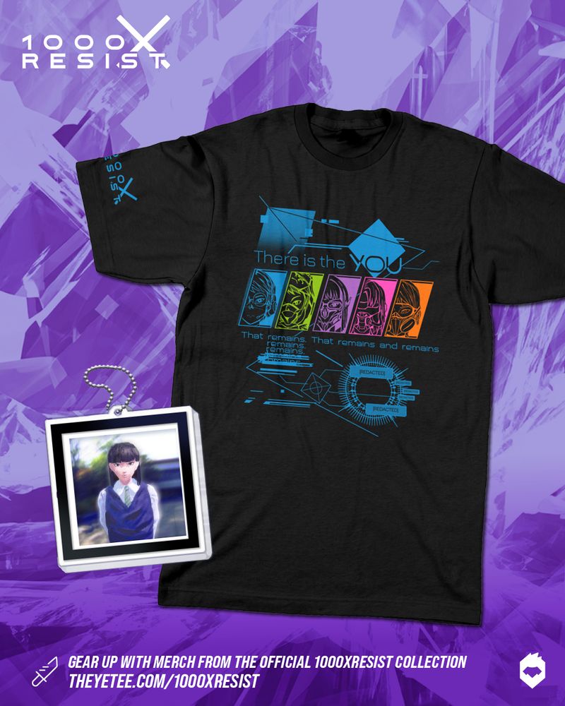 Black variant of the "You That Remains" T-Shirt and Picture Jiao keychain. http://theyetee.com/1000xresist
