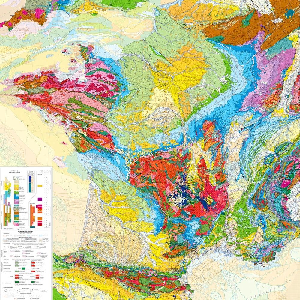 carte géologique de la France au million