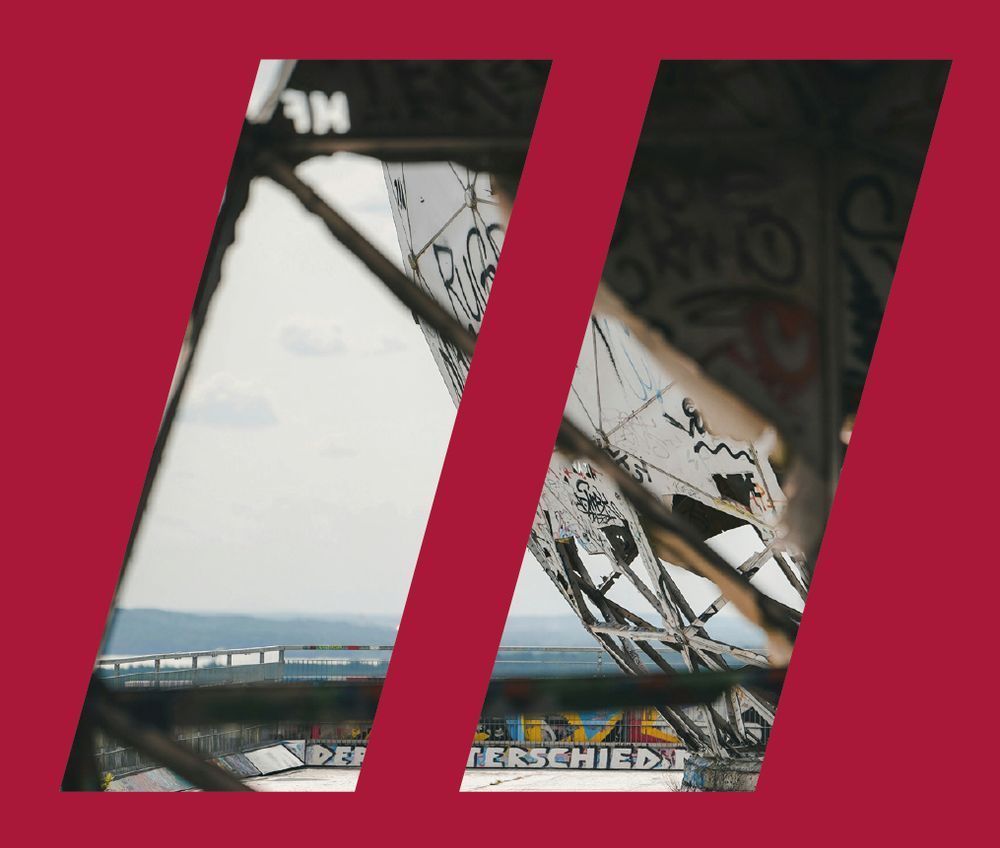 Illustration aus Foto von der Abhöranlage auf dem Berliner Teufelsberg der RV Hybride Konflikte im Kalten Krieg des BKKK/IfZ an der HUB SomSem 2025. Bildnachweis: Foto: Kevin Charit auf Unsplash 2024/
Bild-Layout: Peace Research Institute Frankfurt (PRIF)©2025.