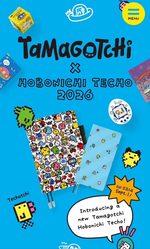 Tamagotchi x hobonichi techno collab announcement