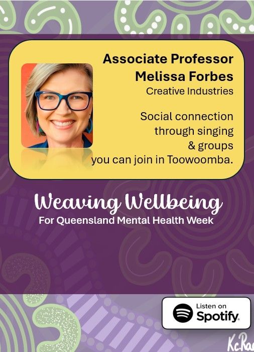Melissa Forbes teaches music at UniSQ and researches the wellbeing impacts of social singing.