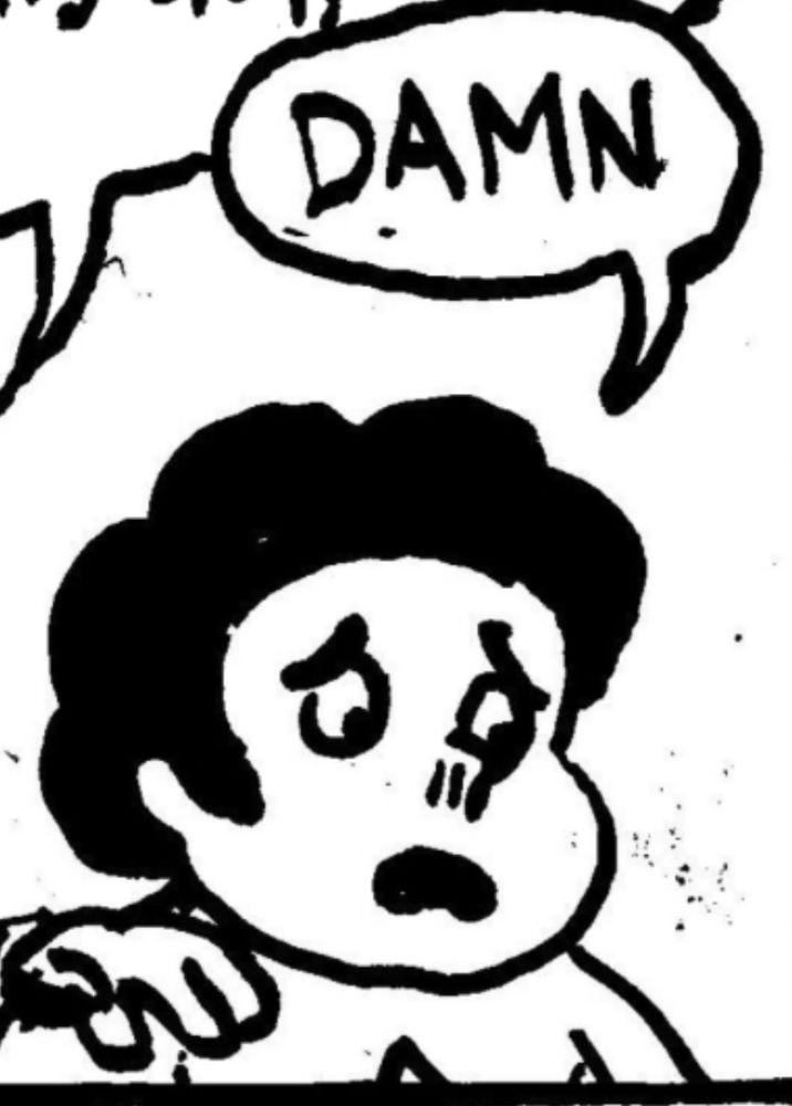 Steven universe from that one Haus of Decline comic saying “damn”
