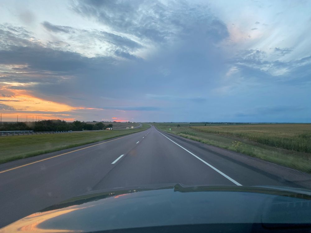 I-90 westbound near Chamberlain, SD