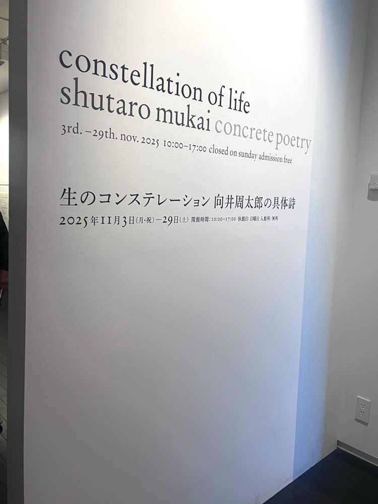 「生のコンステレーション　向井周太郎の具体詩」の文字
