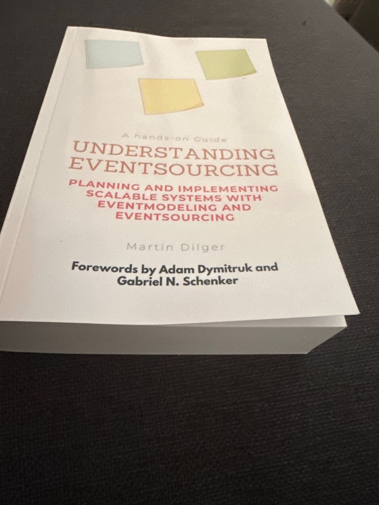 Photo of the book Understanding Eventsourcing by Adam Dymitruk & Gabriel N. Schenker