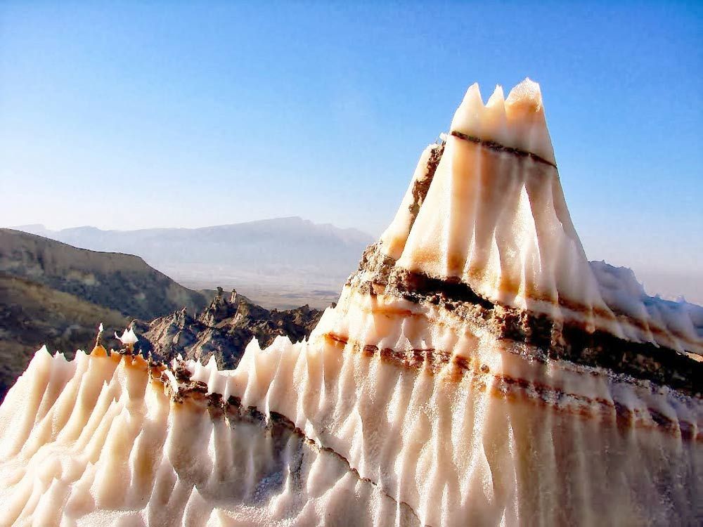 Salt mountain in the Zagros mountains of Iran.  