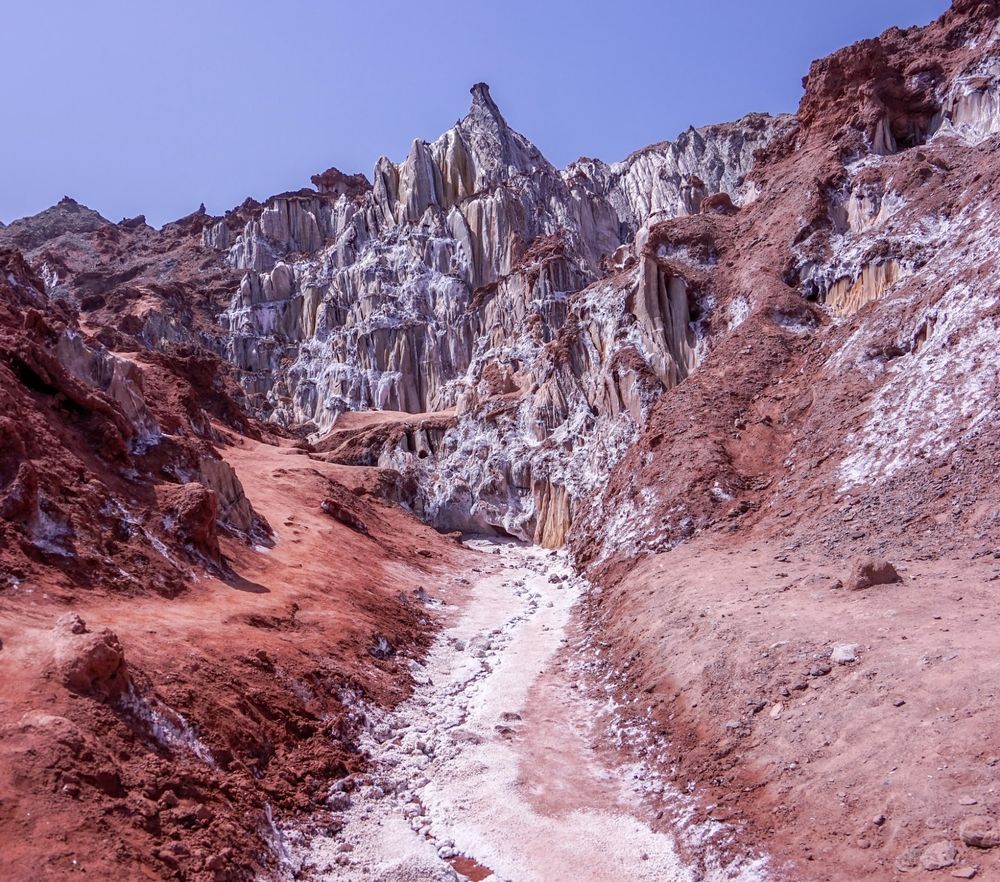 Salt mountain in the Zagros mountains of Iran.  Courtesy of Kayvan Karimi.