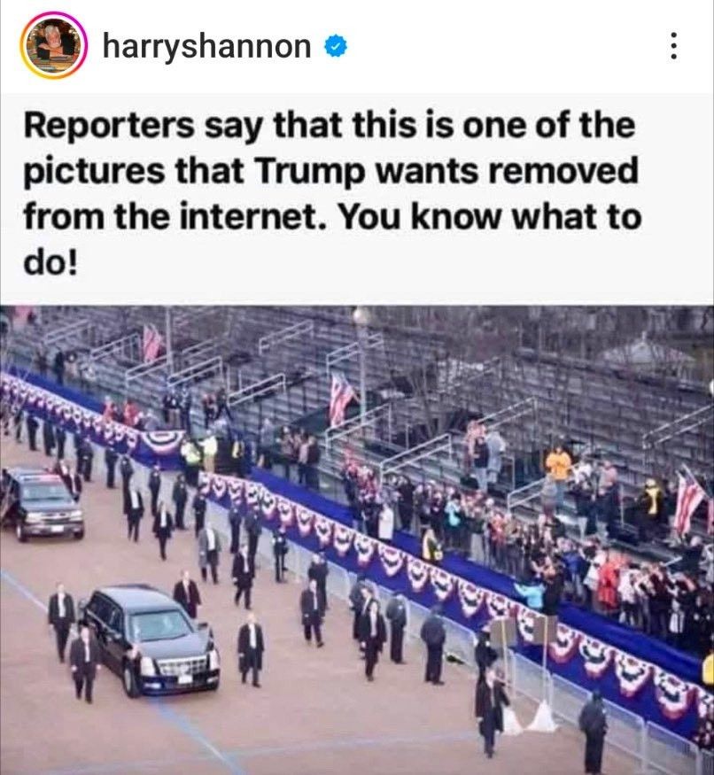 Trump's empty parade bleachers. Sad little dictator. 
