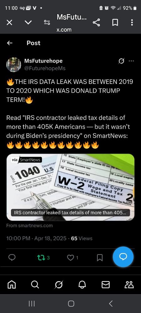Trump has shared our IRS data
