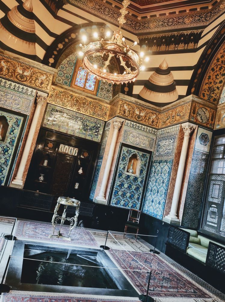 Interior of Leighton House, showing the fountain and tiles in the Arab Hall