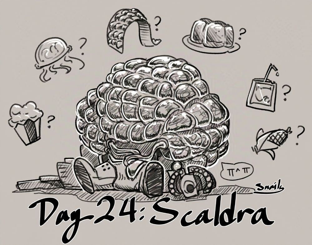 The heavily armored Scaldra dedicant is a mass of Effervon pods, armor and dual cannons. This makes them look comparable to many things like bubble wrap, jellyfish, or juice packs among other things.