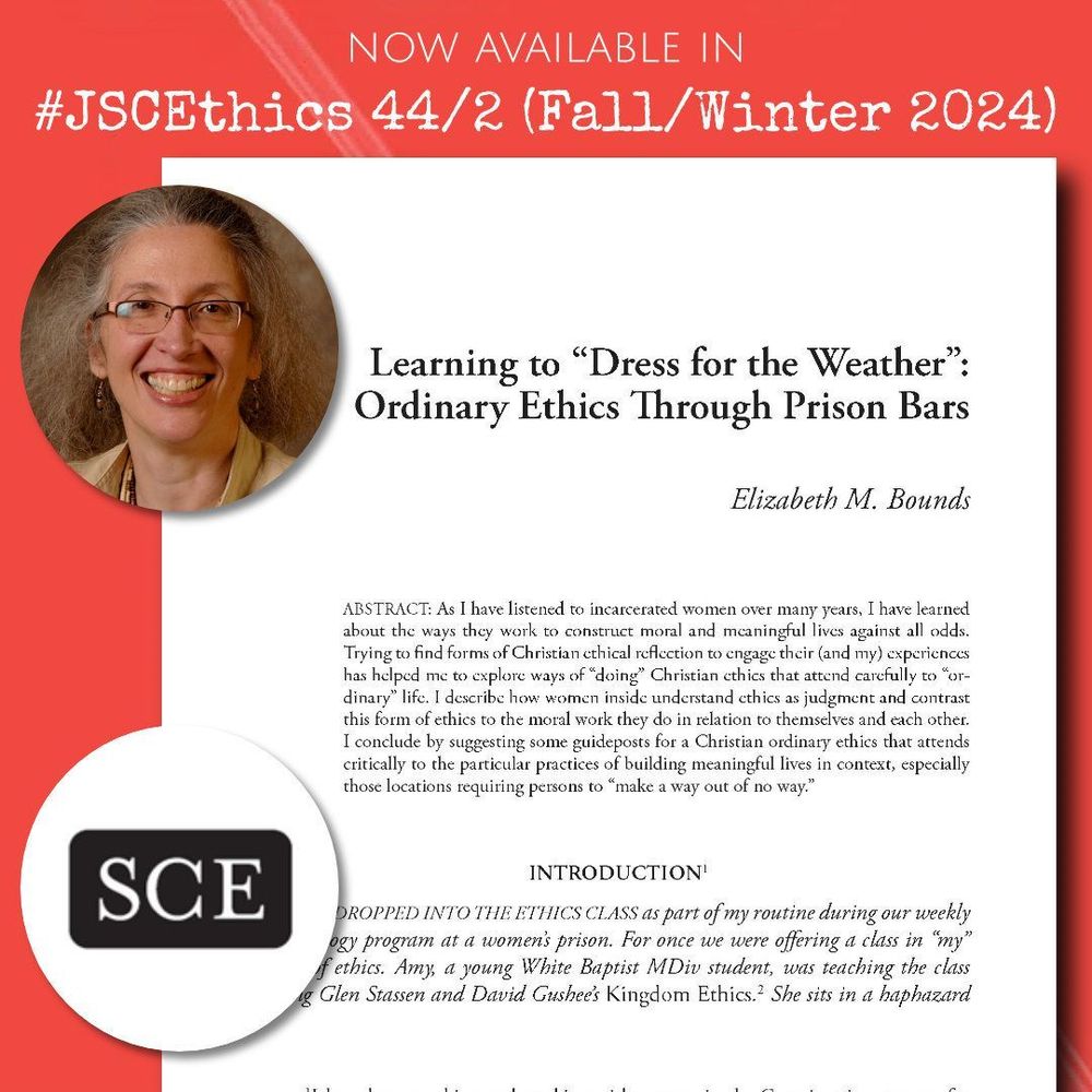 author photo and first page of article with heading Now Available in JSCEthics volume 44, number 2 (2024)