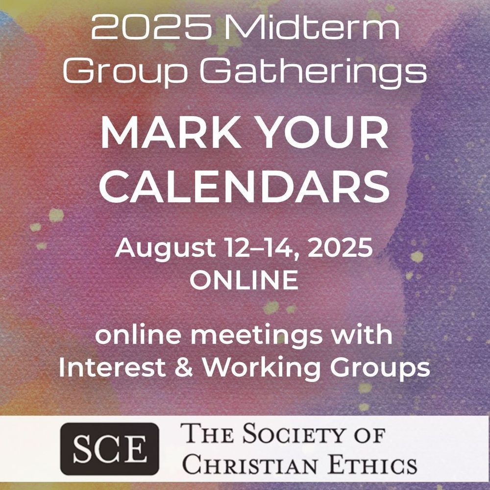 conference graphic with text: 2025 Midterm Group Gatherings, Mark Your Calendars, August 12-14, 2025, online. Online meetings with Interest & Working Groups