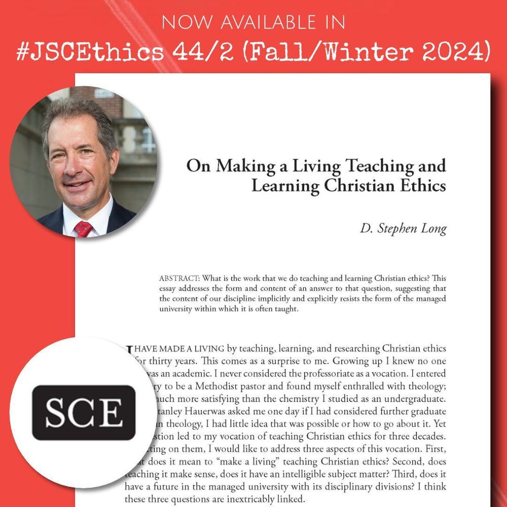 author photo and first page of article with heading Now Available in JSCEthics volume 44, number 2 (2024)