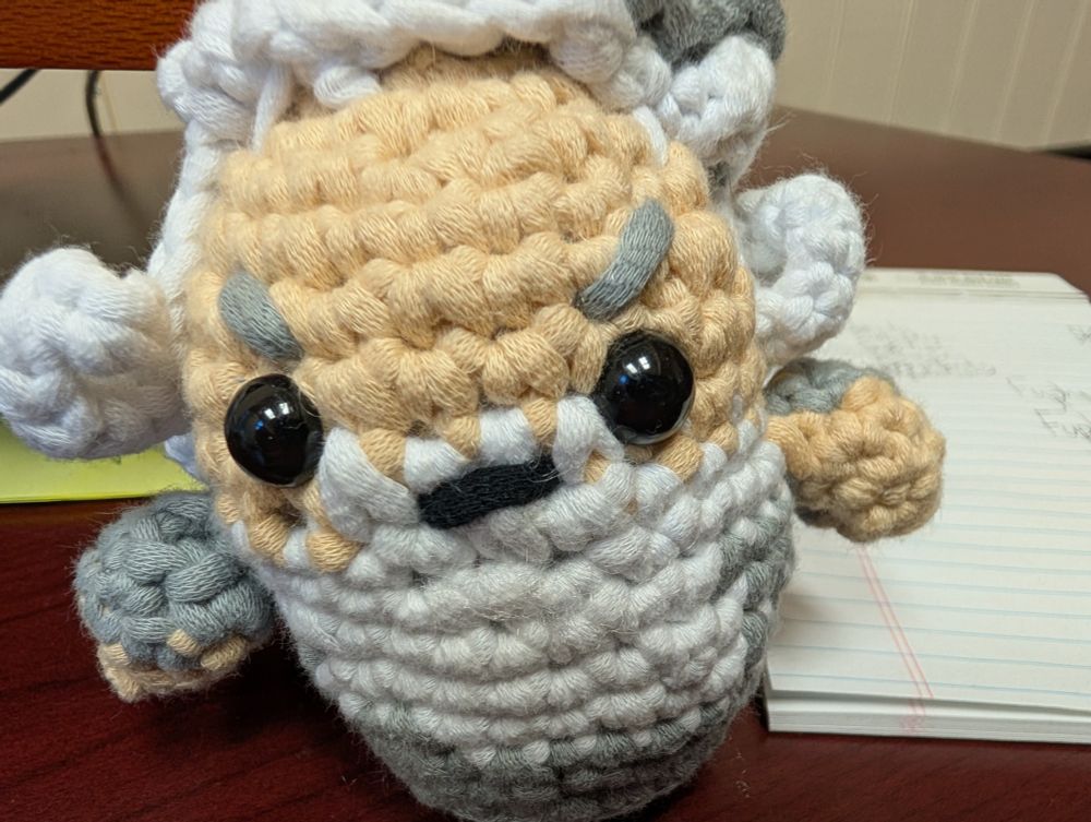 Gandalf plushie with angry eyebrows