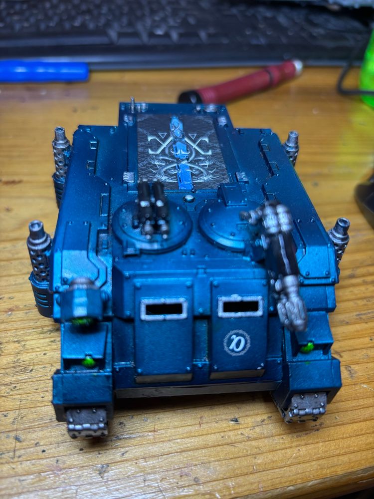 A Rhino in Alpha legion colours