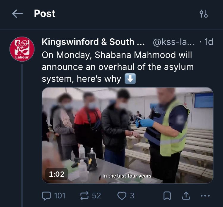 Kingswinford & South Staffs. Labour Bluesky account getting rightfully & brutally ratio’d. Surprised they’re even on here.
