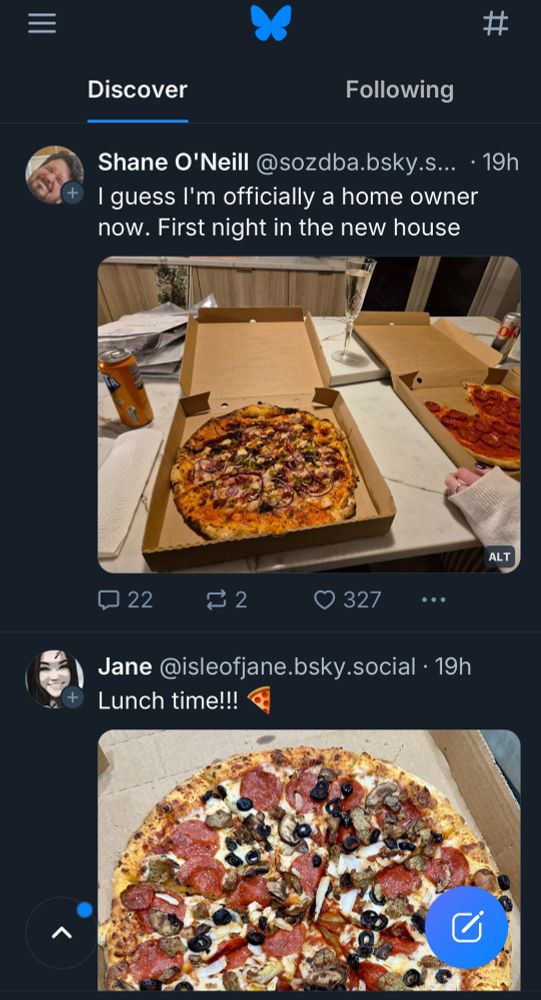 A timeline featuring nothing but pizza