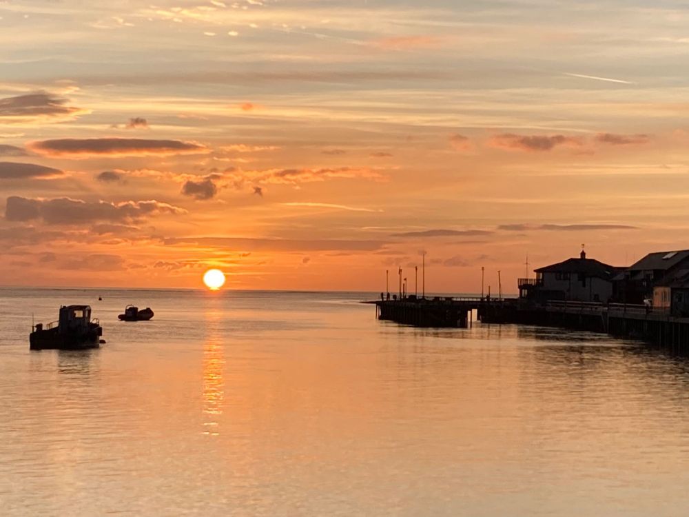Sunset in Aberdyfi on Tuesday