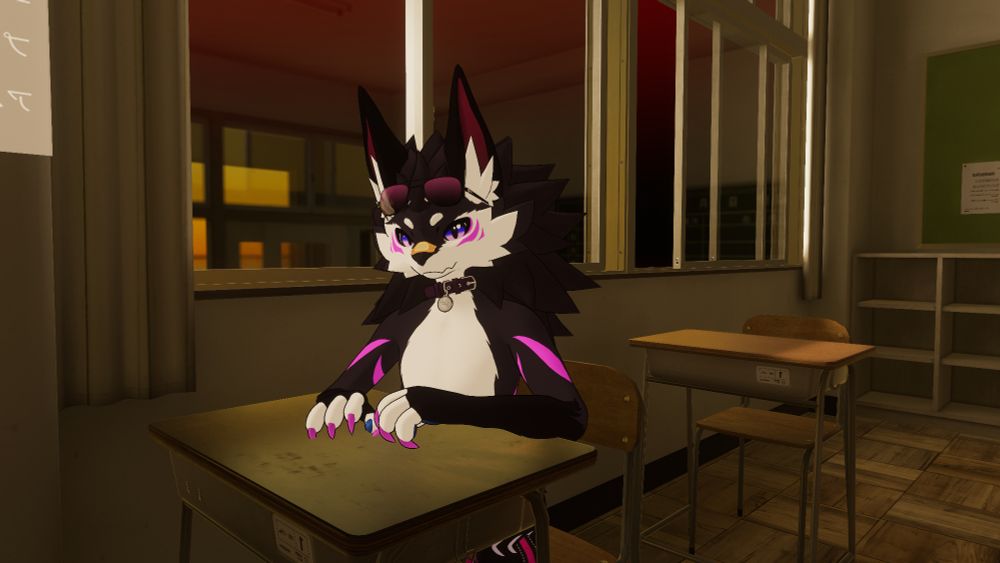 Sitting by the window in a Japanese-style classroom