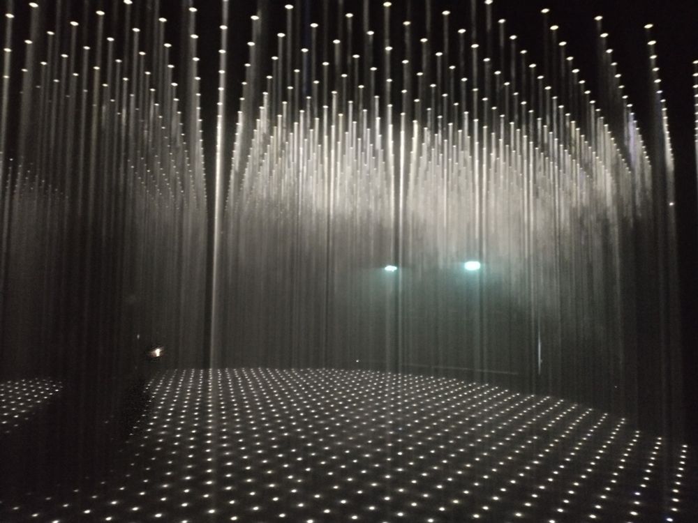 A room with lights that reacts to you and changes over time