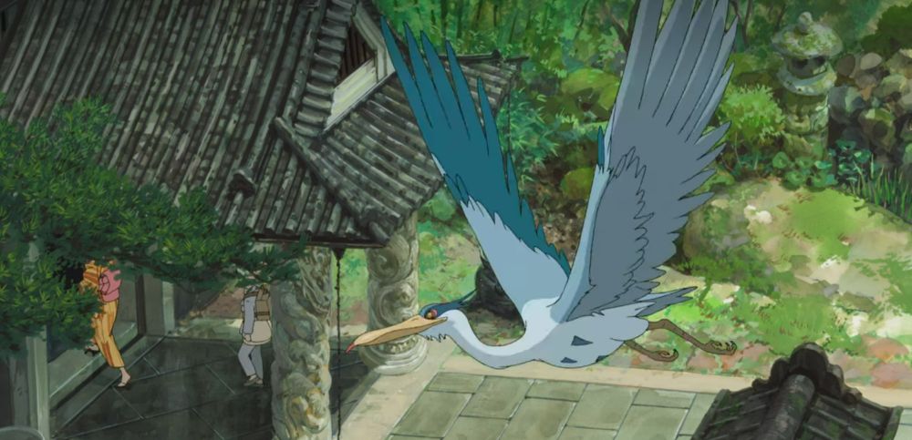 First appearance of the heron in The Boy and the Heron