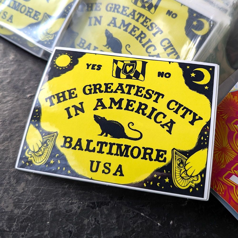4 x 3 Sticker celebrating Baltimore.