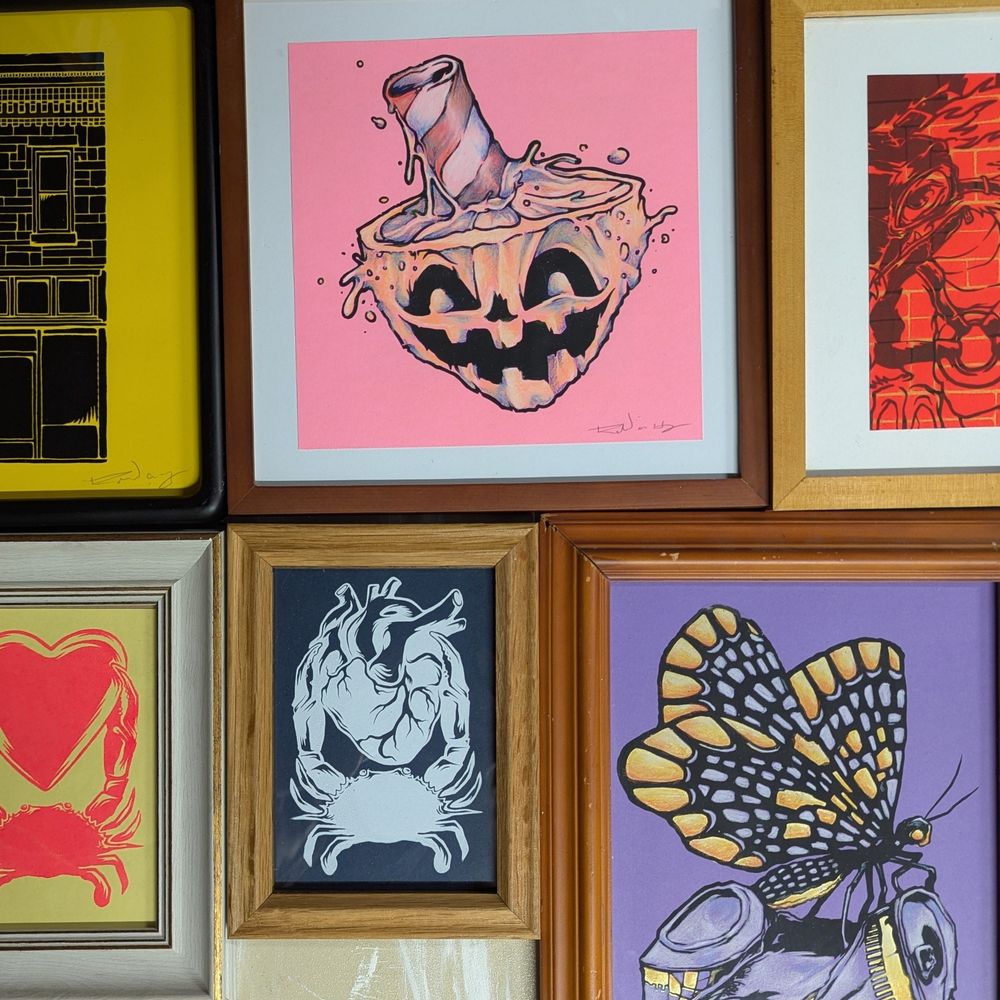 Prints I made in frames 