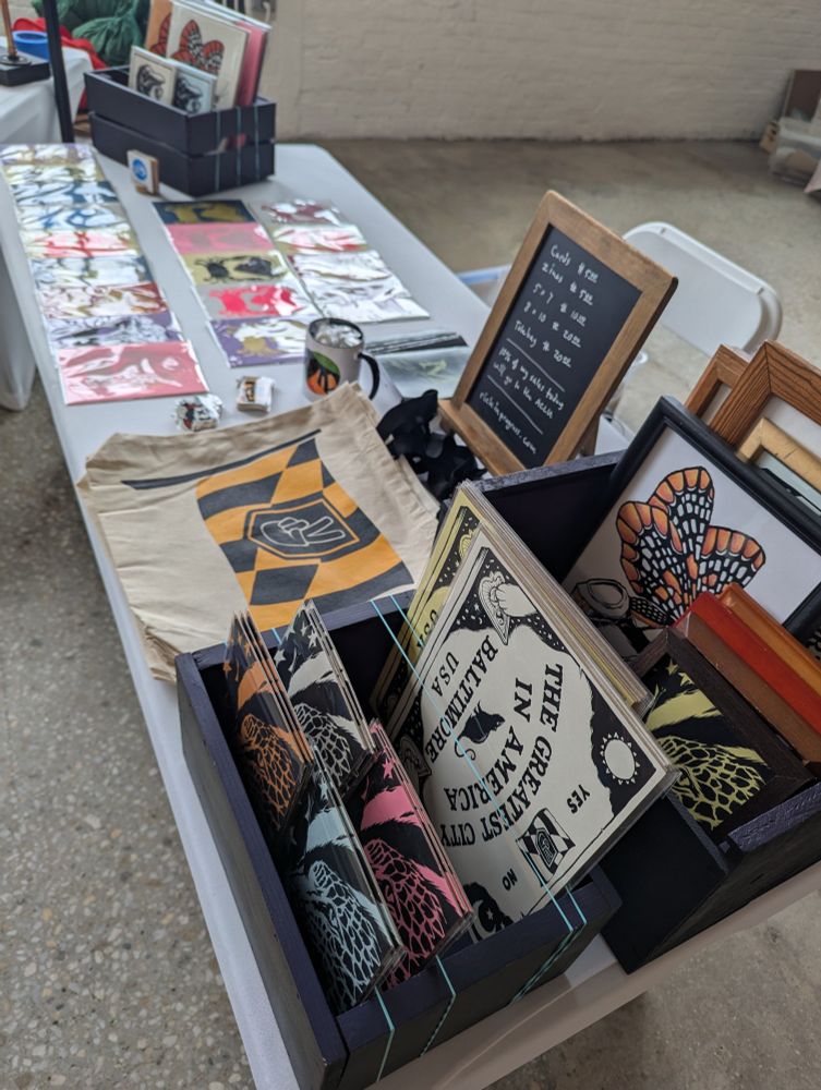My table at the greater goods market in Baltimore 