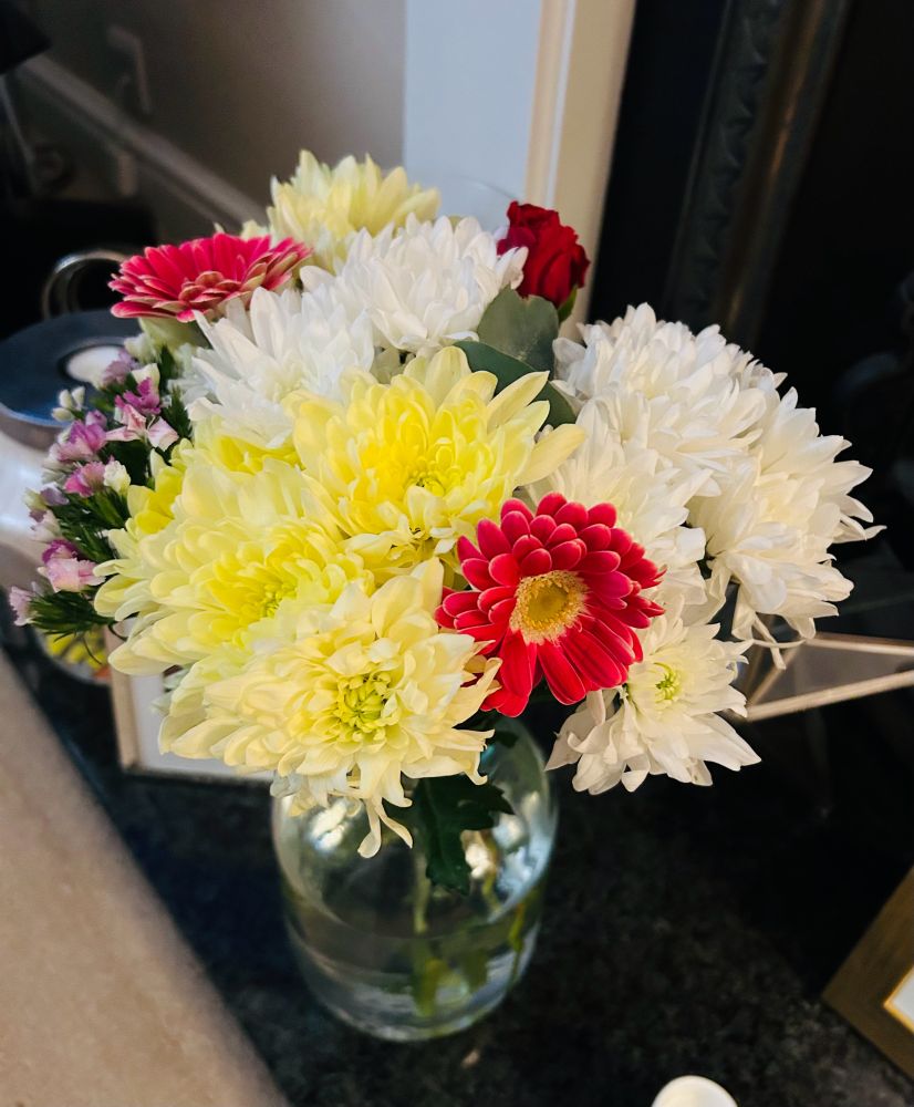 Bunch of bright flowers