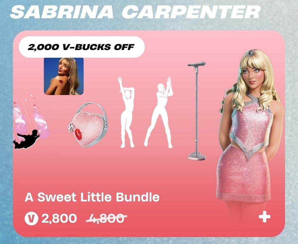 Sabrina Carpenter's "A Sweet Little Bundle" on Fortnite