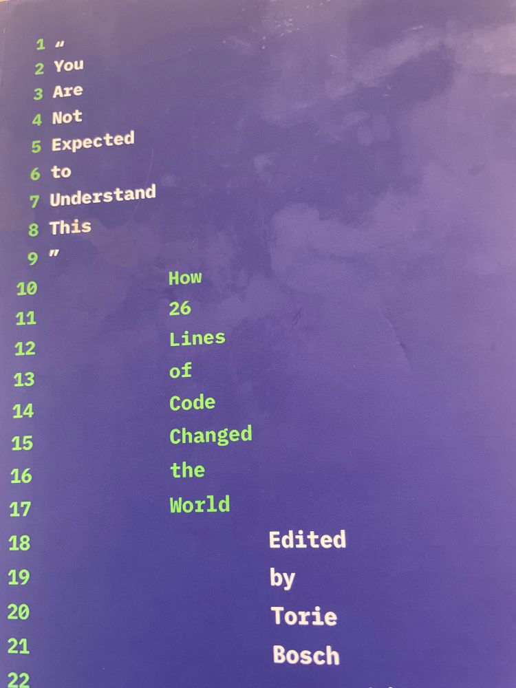 Cover of the the book: How 26 lines of code changed the world