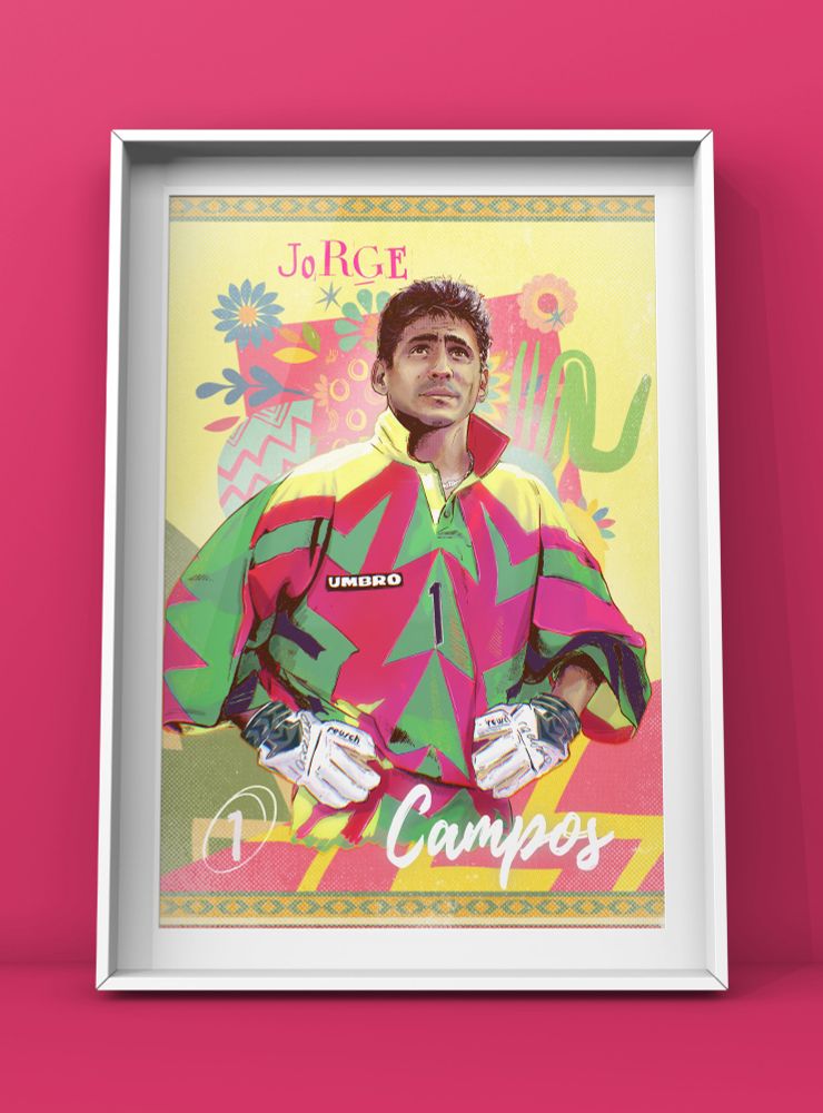 Illustration of Mexicos Jorge Campos
