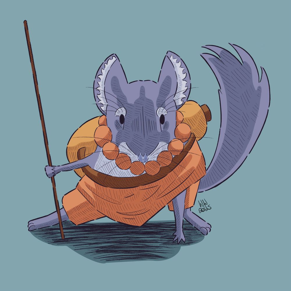 Chicha, Chinchilla Monk. Fighting pose! 