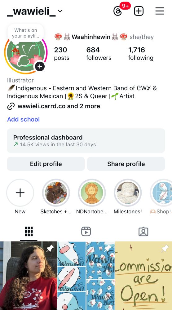 My art instagram page! The handle is @_wawieli_