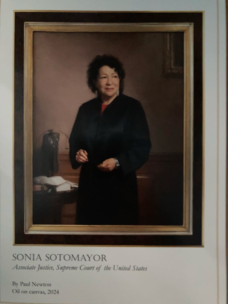 Official portrait of Supreme Court Justice Sotomayor in her judicial robe
