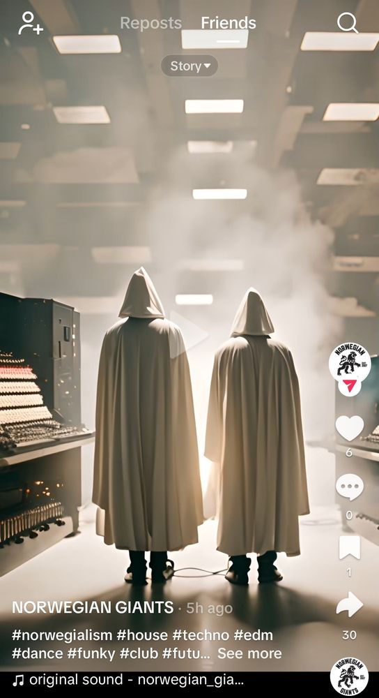 Ad for a Norwegian techno thingy, with actors dressed up in white ropes with somewhat pointed hoods