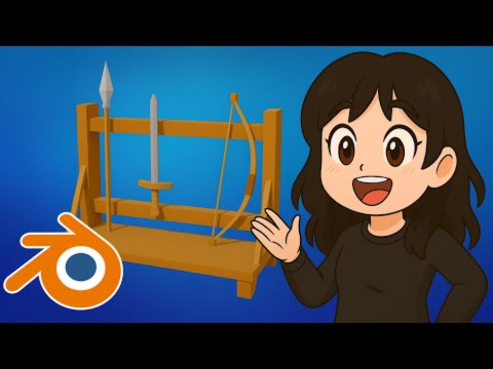 Learning Blender - Weapon Rack V2! (Sword, Spear, Bow, Rack)