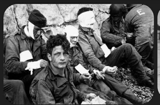 Picture of wounded soldiers. 