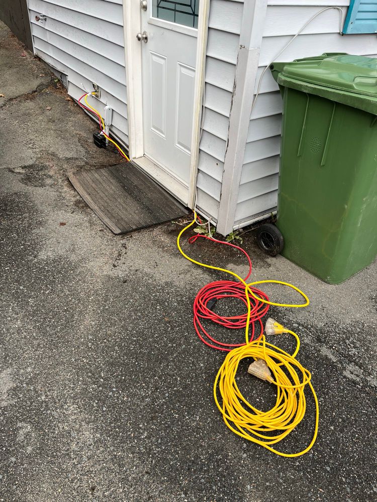 First step is tuck the cords under the exterior mat, safety first 