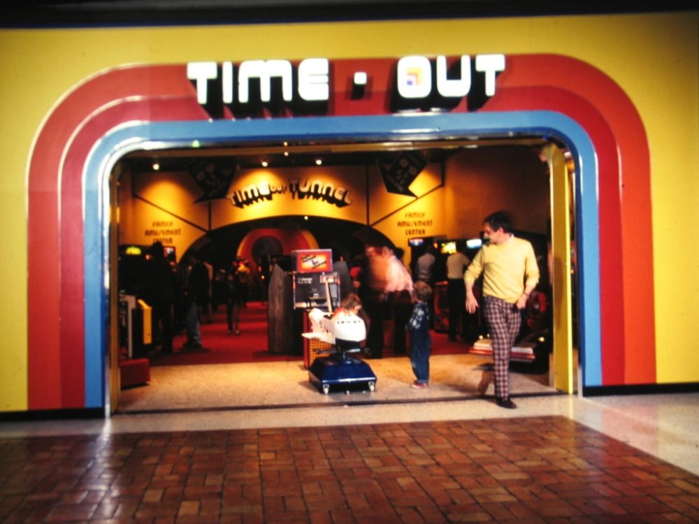 A Time-Out video game arcade circa 1974.