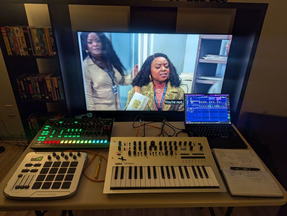 My live setup + Abbott Elementary 