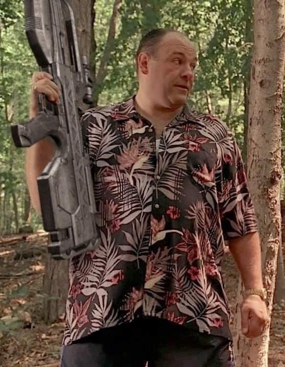 Tony Soprano Big Halo Gun (idk what it's called sorry)