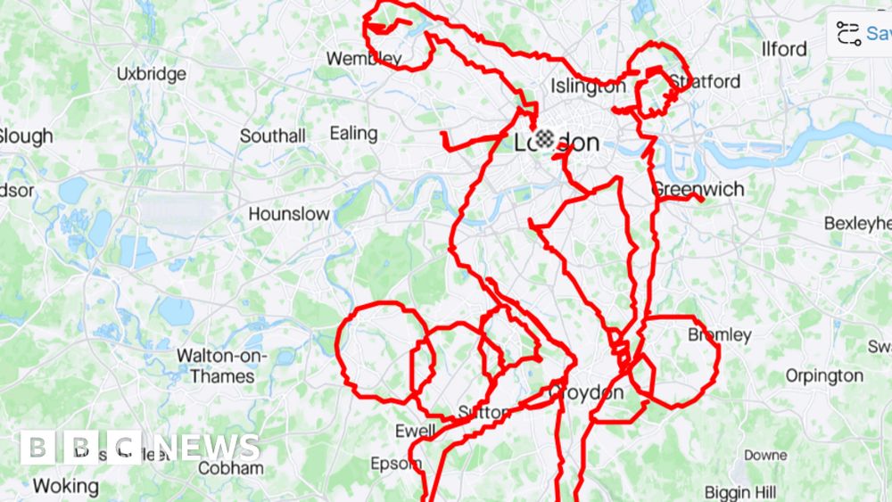 Man cycles 264 miles through London for ‘GPS-drawn’ Olympic artwork